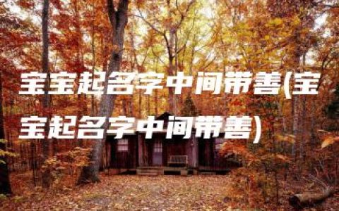 宝宝起名字中间带善(宝宝起名字中间带善)