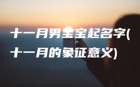 十一月男宝宝起名字(十一月的象征意义)