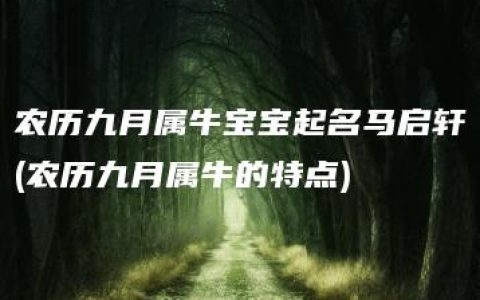 农历九月属牛宝宝起名马启轩(农历九月属牛的特点)