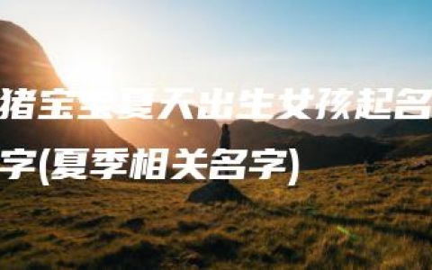 猪宝宝夏天出生女孩起名字(夏季相关名字)