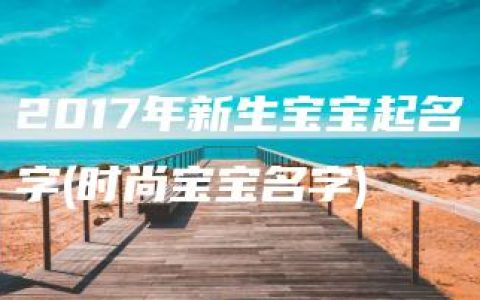 2017年新生宝宝起名字(时尚宝宝名字)