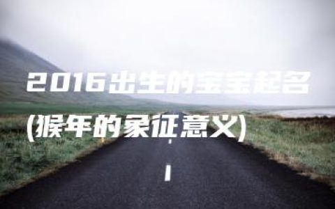 2016出生的宝宝起名(猴年的象征意义)