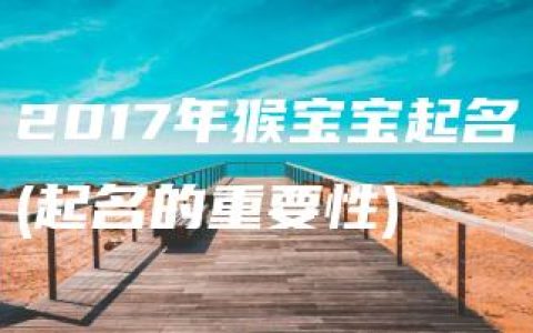 2017年猴宝宝起名(起名的重要性)