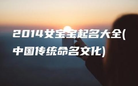 2014女宝宝起名大全(中国传统命名文化)