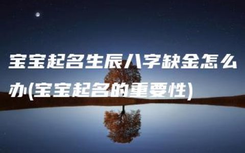 宝宝起名生辰八字缺金怎么办(宝宝起名的重要性)