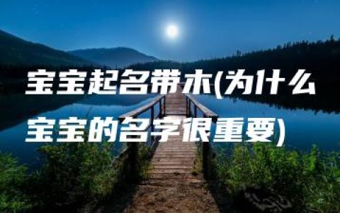 宝宝起名带木(为什么宝宝的名字很重要)