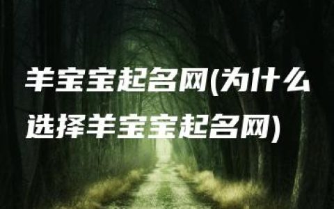 羊宝宝起名网(为什么选择羊宝宝起名网)