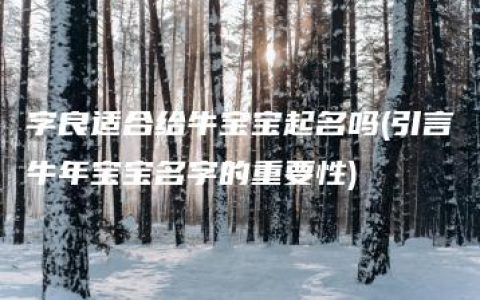 字良适合给牛宝宝起名吗(引言牛年宝宝名字的重要性)