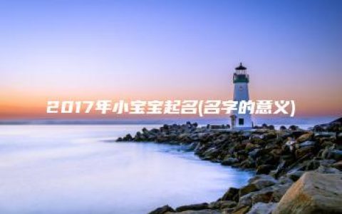 2017年小宝宝起名(名字的意义)