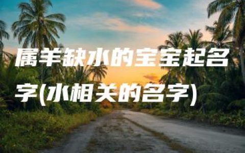 属羊缺水的宝宝起名字(水相关的名字)