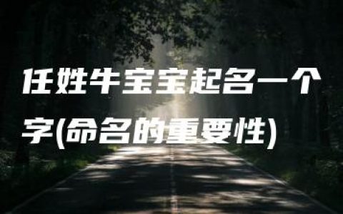 任姓牛宝宝起名一个字(命名的重要性)