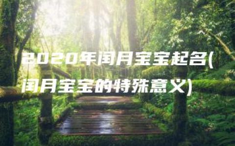 2020年闰月宝宝起名(闰月宝宝的特殊意义)