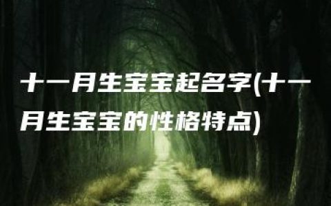 十一月生宝宝起名字(十一月生宝宝的性格特点)