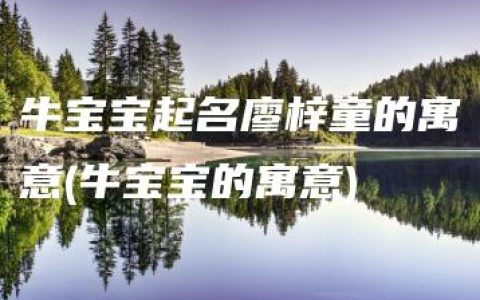 牛宝宝起名廖梓童的寓意(牛宝宝的寓意)