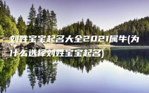 刘姓宝宝起名大全2021属牛(为什么选择刘姓宝宝起名)