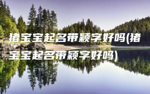 猪宝宝起名带颖字好吗(猪宝宝起名带颖字好吗)