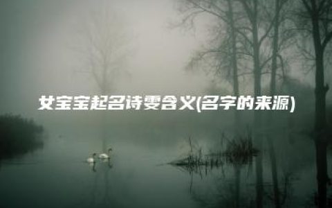 女宝宝起名诗雯含义(名字的来源)