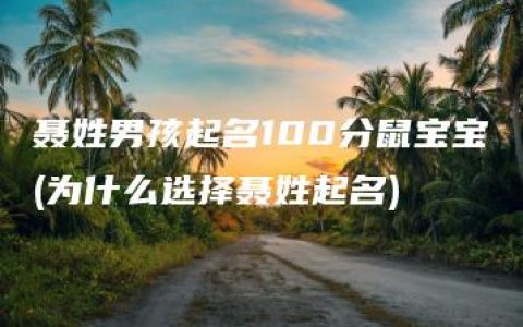 聂姓男孩起名100分鼠宝宝(为什么选择聂姓起名)