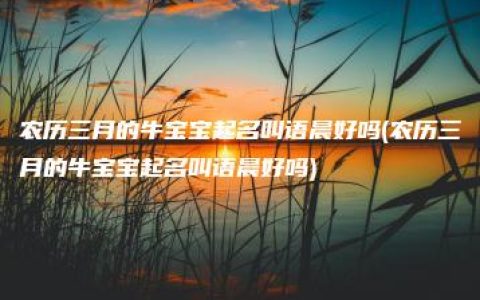 农历三月的牛宝宝起名叫语晨好吗(农历三月的牛宝宝起名叫语晨好吗)