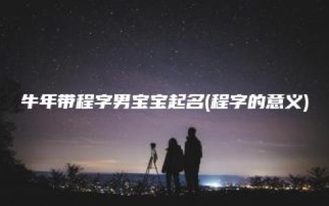 牛年带程字男宝宝起名(程字的意义)