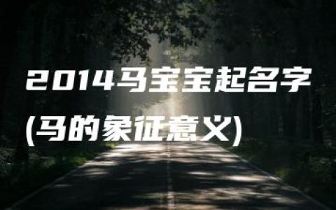 2014马宝宝起名字(马的象征意义)