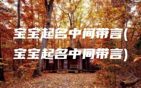 宝宝起名中间带言(宝宝起名中间带言)