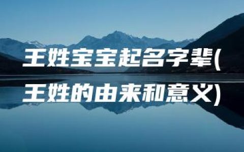 王姓宝宝起名字辈(王姓的由来和意义)