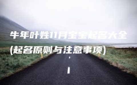 牛年叶姓11月宝宝起名大全(起名原则与注意事项)