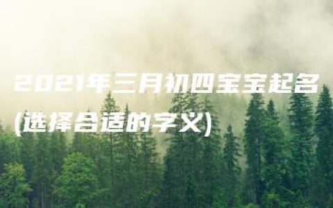 2021年三月初四宝宝起名(选择合适的字义)