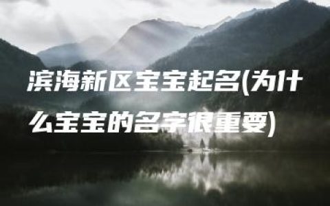 滨海新区宝宝起名(为什么宝宝的名字很重要)