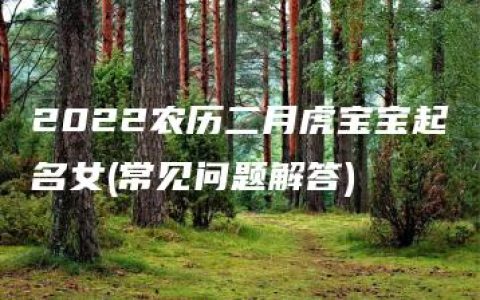 2022农历二月虎宝宝起名女(常见问题解答)