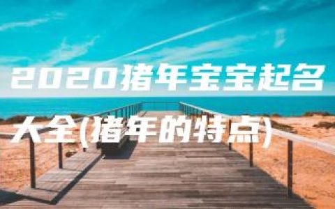 2020猪年宝宝起名大全(猪年的特点)