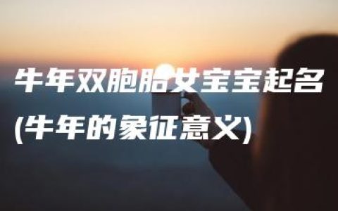 牛年双胞胎女宝宝起名(牛年的象征意义)