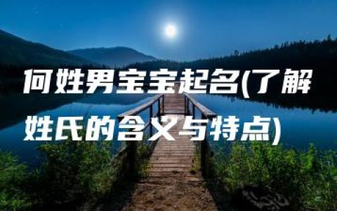 何姓男宝宝起名(了解姓氏的含义与特点)