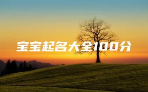 宝宝起名大全100分