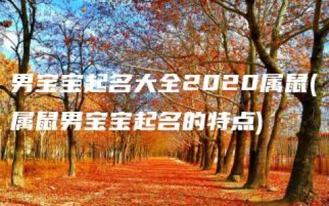 男宝宝起名大全2020属鼠(属鼠男宝宝起名的特点)