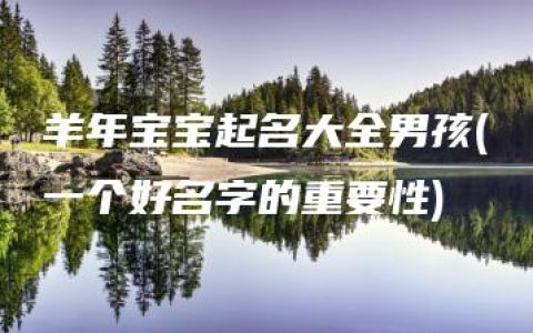 羊年宝宝起名大全男孩(一个好名字的重要性)