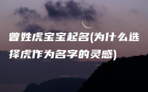 曾姓虎宝宝起名(为什么选择虎作为名字的灵感)