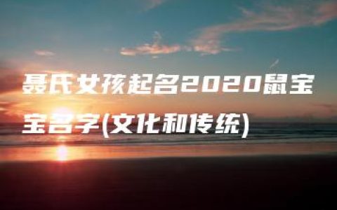 聂氏女孩起名2020鼠宝宝名字(文化和传统)