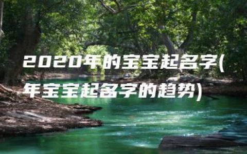 2020年的宝宝起名字(年宝宝起名字的趋势)