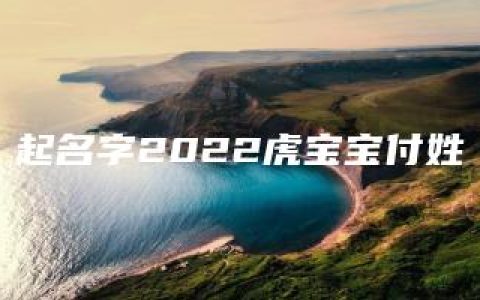 起名字2022虎宝宝付姓