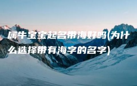 属牛宝宝起名带海好吗(为什么选择带有海字的名字)