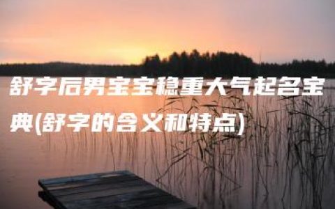 舒字后男宝宝稳重大气起名宝典(舒字的含义和特点)