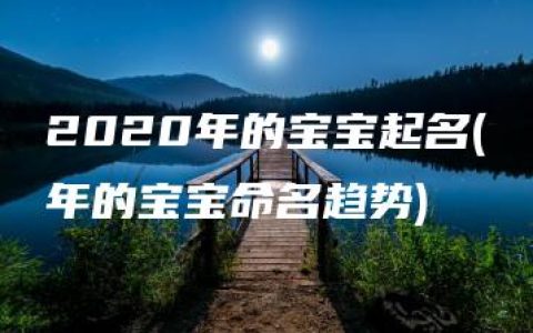 2020年的宝宝起名(年的宝宝命名趋势)