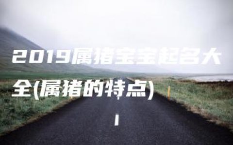 2019属猪宝宝起名大全(属猪的特点)