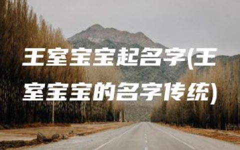 王室宝宝起名字(王室宝宝的名字传统)