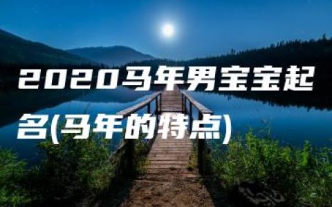 2020马年男宝宝起名(马年的特点)