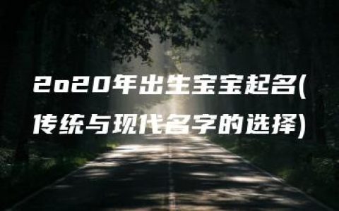 2o20年出生宝宝起名(传统与现代名字的选择)