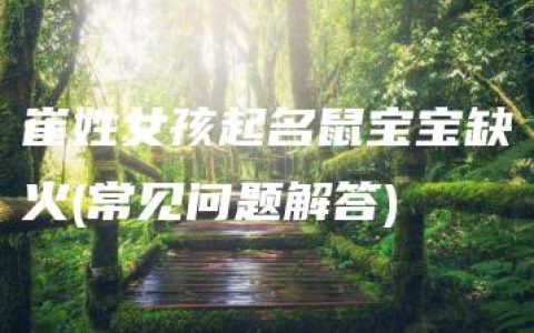 崔姓女孩起名鼠宝宝缺火(常见问题解答)