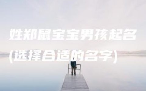 姓郑鼠宝宝男孩起名(选择合适的名字)